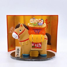 藥師窯 錦彩招福干支 午歲置物 馬年擺飾 - 日本瀨戶市進口 招福開運吉祥物, 錦彩