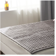 지베딩 극세사 고무밴드 침대패드 겸 카페트, White(화이트)