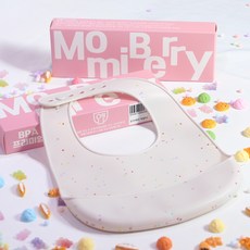 모미베리 이유식 턱받이 방수 실리콘 자기주도 아이주도, 1개, 1개입