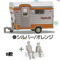 StandStones 1比64露營拖車 Registro Cuco P2 2 全6款 轉蛋 - M.M小舖現貨, B款/銀橘色露營拖車1E711, 1個