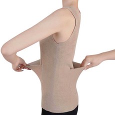 褲公主 雙兜德絨發熱保暖背心 無痕內搭暖宮馬甲