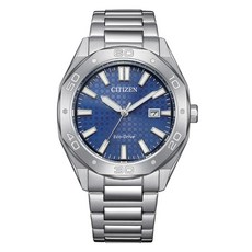 CITIZEN 星辰 BM7630-80L 光動能八角形格紋錶盤男錶 41mm