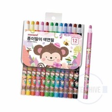 축지식색연필 12색 여아용 전문가색연필 드로잉색연필