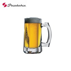 Pasabahce 厚底有柄啤酒杯 355mL 飲料杯 冷飲杯 玻璃杯, 1個