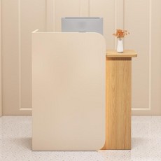 소형 매장 카운터 계산대 모던 상업용 바테이블, 7_아몬드옐로우+나무무늬 100x45x100cm