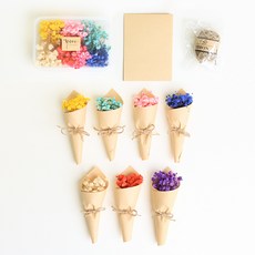 화연양화 무지개안개꽃 미니꽃다발 DIY 키트 시들지않는꽃 만들기세트, 7개 만들기 키트