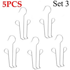로본 1/2/5PCS 스테인레스 스틸 신발 건조 랙 대담한 야외 발코니 침실 스 지 옷 걸이, 5PCS A Style