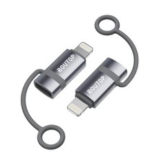 [MFi 인증] 36W USB C-라이트닝 케이블 어댑터 데이터 동기화/PD 고속 충전 지원 아이폰 아이패드 에어팟 호환 분실 방지 홀더 포함 - 블랙 3개입