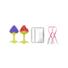 앙쥬 베스트 치발기 2종 (선택) + 케이스 2p 세트, 1세트, 포도+3D수박