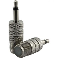 2개 세트 3.5mm(1/8인치) 수컷 플러그에서 F타입 암잭으로 변환하는 단일 오디오 동축 커넥터 어댑터, 2개 세트 3.5mm(1/8인치) 수컷 플러그에서 F타