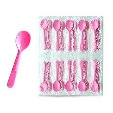 생활을그리다 디저트 아이스크림 스푼 러블리 핑크 소 9cm, 1세트, 100개입