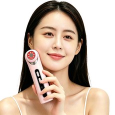 얼굴 피부 관리 마사지기 고주파 온열 3색 케어, 핑크, A7