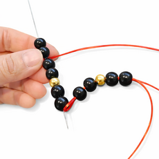 1P 염주 만들기 구슬 염주 꿰기 바늘, 1개, 길이 12.8cm