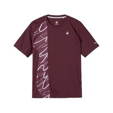 르꼬끄 남성 테니스 티셔츠 그래픽 게임셔츠 LN5FHT11M 와인레드