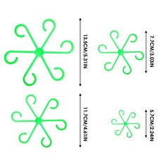 4개입 식물 넘어짐 방지 지지대 녹색 고정기 꽃 수경재배 접이식, 01 4pcs green