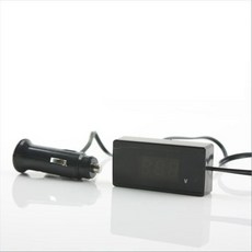 Coms 차량용 테스터기(차량 전압 측정) 자동차 케이 Coms 차량용 테스터기 차량 전압 측정 자동차 케이블형 시가 시거 전원+그릿커머스Shop, 빠른배송