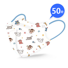 兒童專用口罩 韓版蝶型 KN95高端防護 過濾98% 獨立包裝 4D立體口罩 4-13歲可愛小孩大童口罩, 1套, 【兒童蝶型】蠟筆小新 獨立包裝, 50個裝