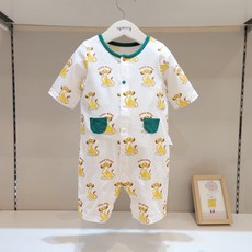 [아가방]강남점*디즈니베이비 귀엽고 세련된 컬러 배색 심바7부 우주복/편안하고 시원한 쟈가드 소재/안심무형광면100%