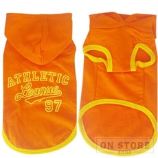 [ON디자인] 후드티셔츠 오렌지 반려동물티셔츠, M