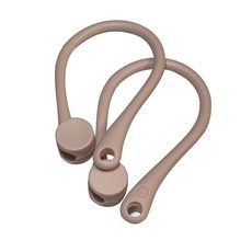 AirPods耳掛 高質感TPU矽膠防刮防塵防滑耳背掛環 適用蘋果無線耳機, 粉色, 1個