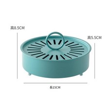 鐵藝帶蓋蚊香盒 防火防燙, 單個藍色獨立盒裝