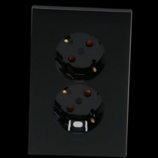 자재 아남르그랑 매입콘센트(아펠라) 2구 세로형(블랙), 본상품