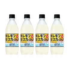 일본 산토리 레몬 스쿼시 탄산 음료, 4개, 500ml