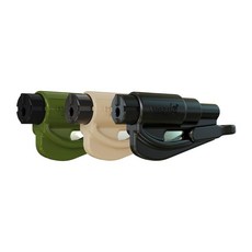 Resqme 오리지널 비상 키체인 자동차 탈출 도구 투인원 안전벨트 커터 및 창문 브레이커 미국산 가족 3개 팩 - 블랙 레드 옐로우 - 컴팩트 비상 해머, Army Green, Sand, Black, 1개