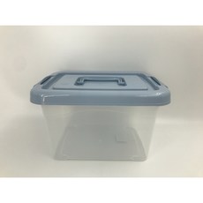 透明收納箱 彩蓋手提整理箱, 藍, 1個