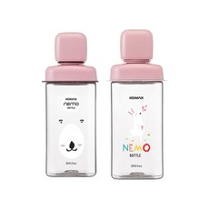코멕스 귀여운 동물 프린팅 휴대용 네모물병 430ml 캐릭터랜덤 어린이물통