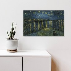 아를의 캔버스액자 빛나는 명화 고흐 별이 25x25cm 밤 63888PC 1(EA)