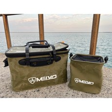 MEIYO 名洋釣具 36cm軍綠軟式誘餌袋 21cm網面取水袋 釣魚配件 釣具收納袋 超商取貨, 1個, 36cm 軍綠軟式誘餌袋, 軍綠