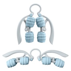 ABAHUB 프로 마사지 롤러 종아리 풀링 경추 목 마사지 사용설명 포함, 1개, 푸른 색