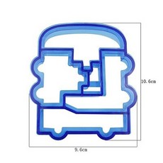 쿠키 커터 들을위한 DIY 재미있는 플라스틱 샌드위치 커터 하트 개 공룡 모양 빵 크러스트 커터 야채 몰드 메이커 278, 자동차, 1개
