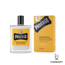CONQUEST 義大利PRORASO 檀香保濕鬍後霜 刮鬍後舒緩保濕 減少刺激 男士護膚必備, 100mL, 1個
