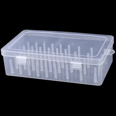 재봉 실 상자 스풀 보빈 운반 케이스 컨테이너 거치대 공예 정리 케이스 24 스풀 42, White, 1개
