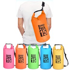 대형 방수 가방 크로스방수팩 15L, 블루