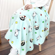 짱구 짱구흰둥이패턴담요 캐릭터 극세사 겨울 보온 무릎담요