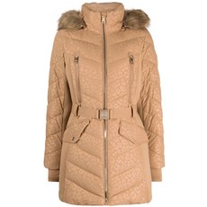 마이클마이클코어스 레오파드 프린트 패딩 파카 코트