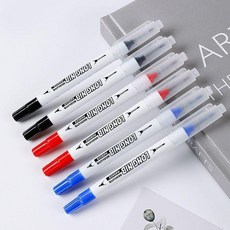 無品牌 雙頭長頭記號筆油性木工筆, 1個, 雙頭長頭油性木工筆記號筆, 6支 4黑4紅4藍