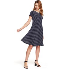 TESLA 여성 줄무늬 반팔 스윙 원피스 217931