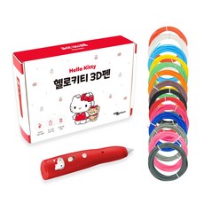 3D펜 어린이3D펜 저온 쓰리디펜+PCL 필라멘트 20색, 에코마음 3d펜, 헬로키티