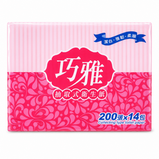巧雅大包數84包抽取式衛生紙 居家辦公皆適用, 1箱, 200張