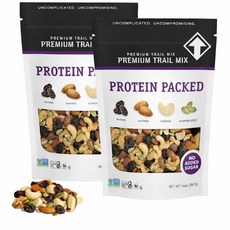 Protein Packed Trail Mix Individual 14 oz Packs – Delicious and Crunchy Protein Packed Trail Mix – T, 2개, 396.89g