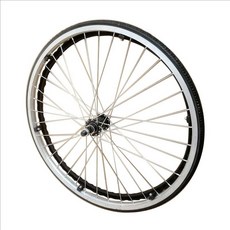 휠체어바퀴 앞바퀴 교체용 휠 부품 휠체어 은색 바퀴, 1 6인치 디스크 브레이크 휠 앞바퀴 28홀