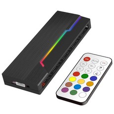 아마존평점4.5+ 미국출고 157860 Redragon GCP09 ARGB 및 PWM 팬 허브 컨트롤러 포트 10개 12개 소프트웨어 원격 조정 개별 컨트롤 마그네틱 백