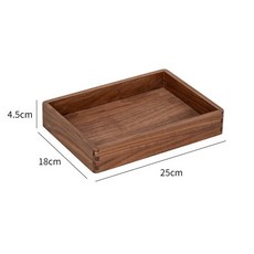 원목 월넛 짜맞춤 공간박스 빈티지거실장 인테리어, 1개, 검은 호두 25-18-4.5CM