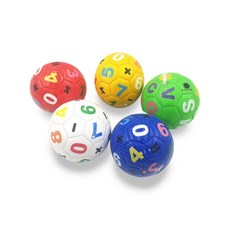 애니토이 미니축구공(숫자) 색상랜덤[*5개 / 바람없이 출고 묶음 선물용완구 놀이용품 어린이선물 창의력발달, 02. (숫자) 색상랜덤 (-16,800 원)