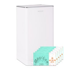 매직캔 크롬히포 21L/27L+리필6개(기본포함) MH250/MH280 신제품 더블락시스템, 02_27L화이트+리필6개 (MH280WCR), 27L+리필6개(기본포함)