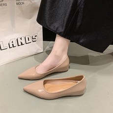 키높이 플랫 슈즈 캐주얼 여성용 봄 가을 4cm 뾰족 구두 여성 힐